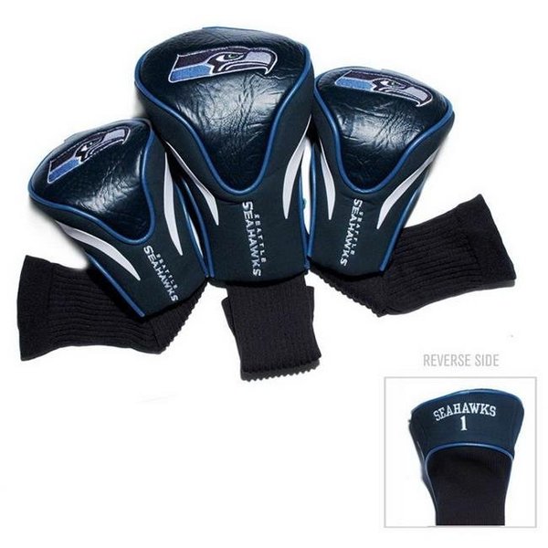 Team Golf Seattle Seahawks Golf Club 3 Piece Contour Headcover Set 3755632894